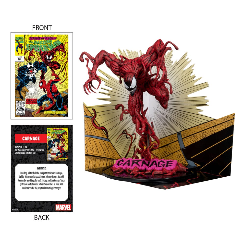Marvel PVC Statue – Carnage (The Amazing Spider-Man #362) | 1:10 Scale – 18 cm