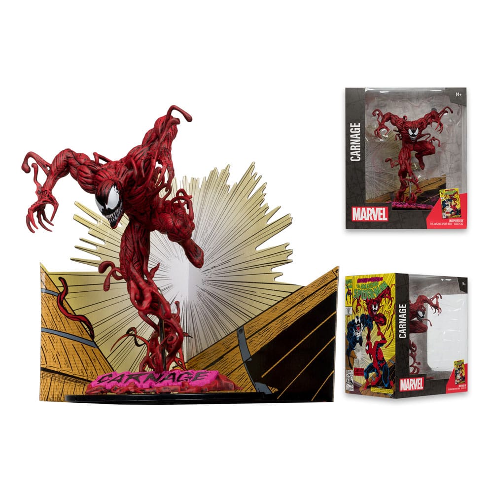 Marvel PVC Statue – Carnage (The Amazing Spider-Man #362) | 1:10 Scale – 18 cm