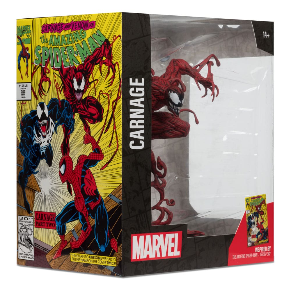 Marvel PVC Statue – Carnage (The Amazing Spider-Man #362) | 1:10 Scale – 18 cm